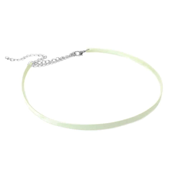 cinturón metálico forrado plata verde menta