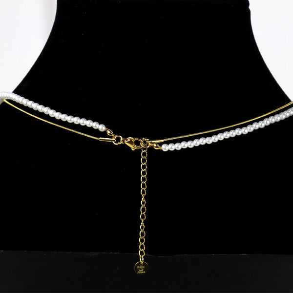 collar perla cierre