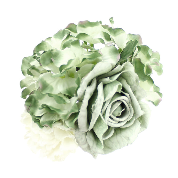 conjunto floral jerez verde empolvado