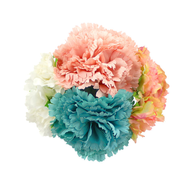 conjunto floral mayo turquesa y rosa