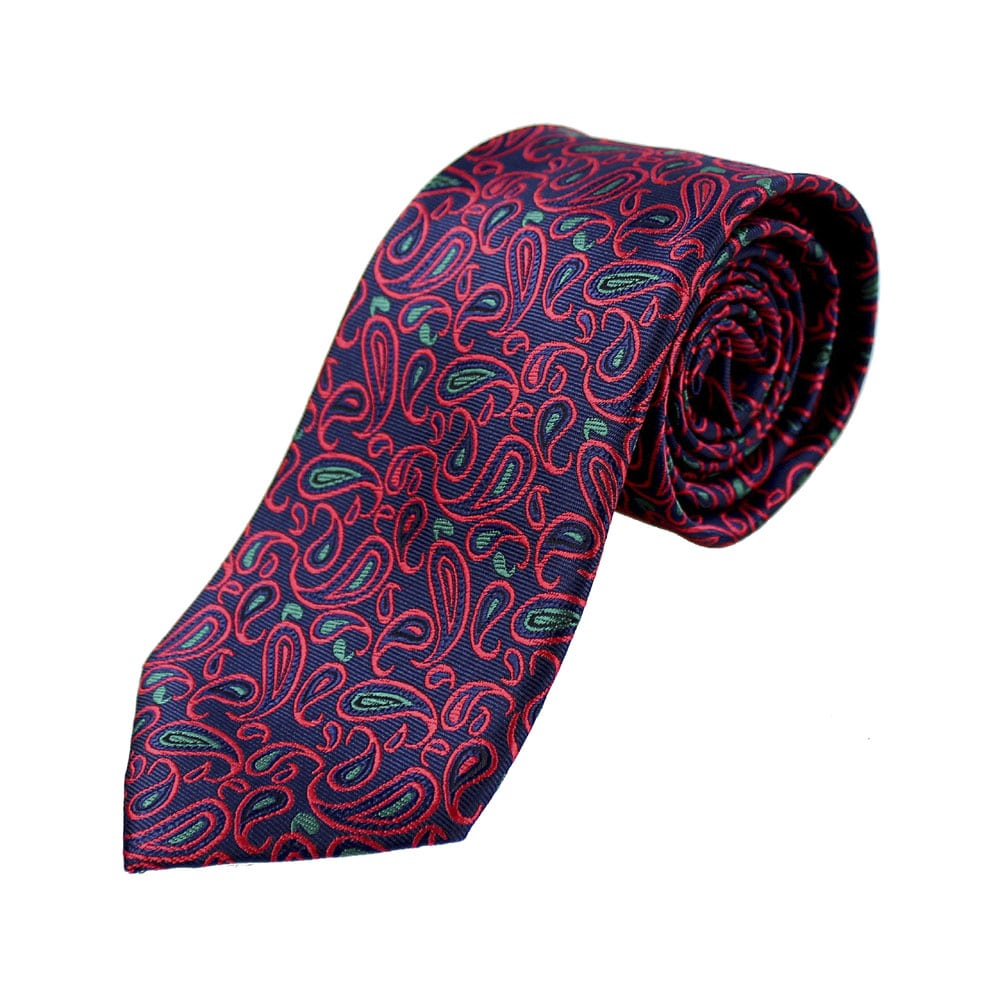 corbata albert paisley rojo