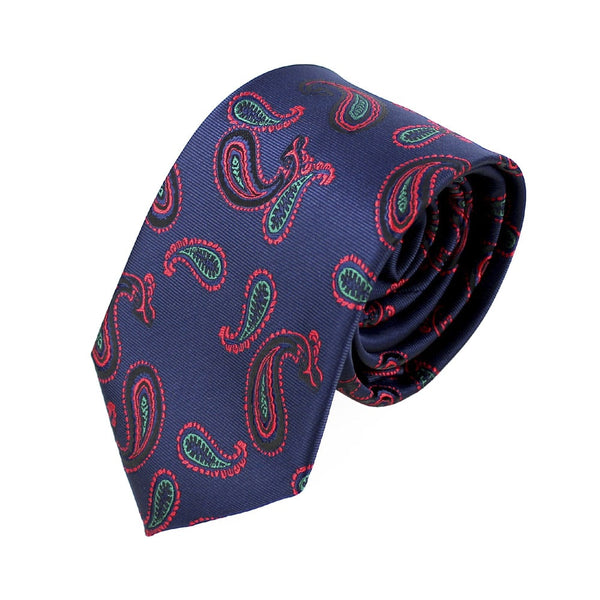 corbata andres paisley azul marino