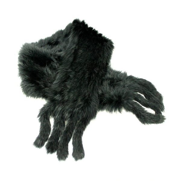 cuello estola de pelo negro