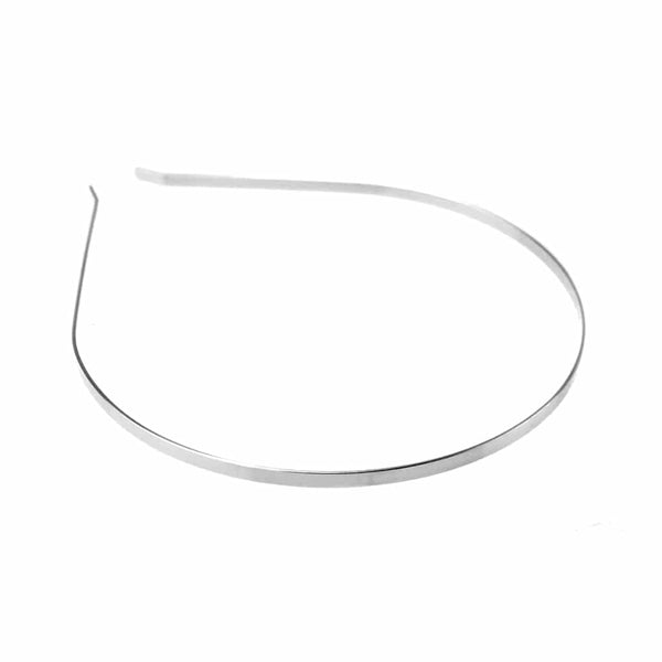 diadema metal 3 mm plata