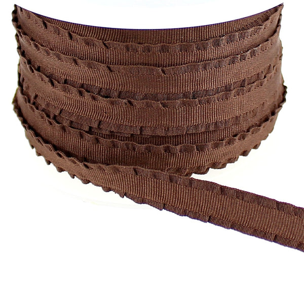 espagueti ribet fruncido marron