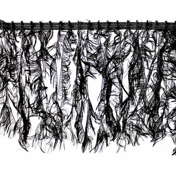 fleco simil plumas 20 cm negro