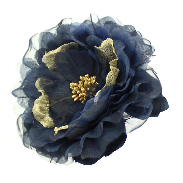 flor brenda 18 cm azul marino
