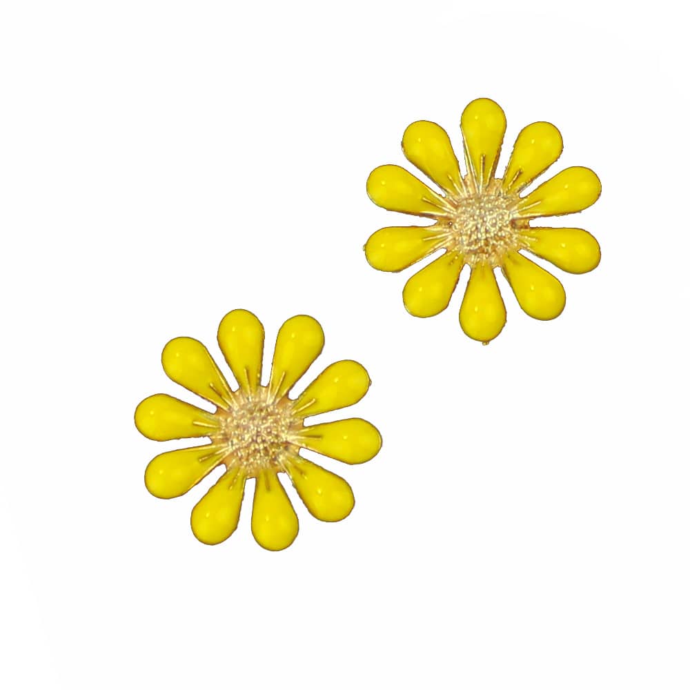 flor esmaltada amarillo