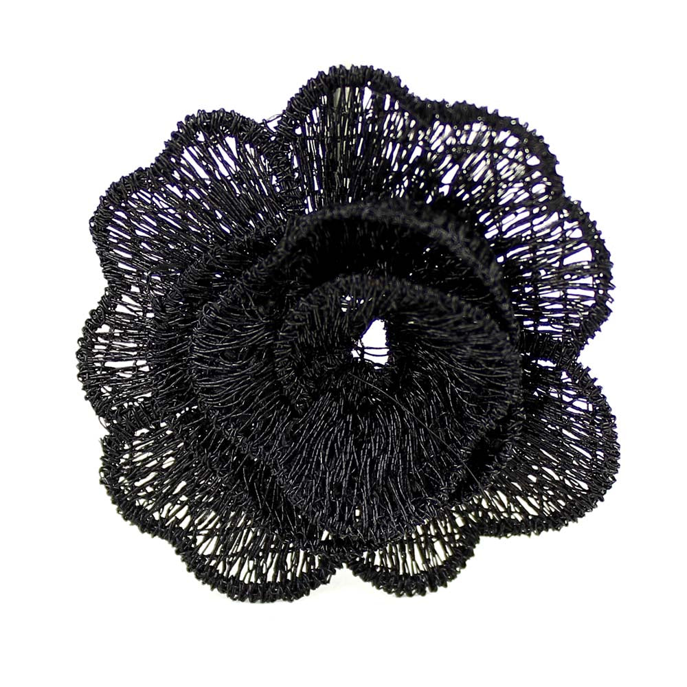 flor guipur 50 mm negro