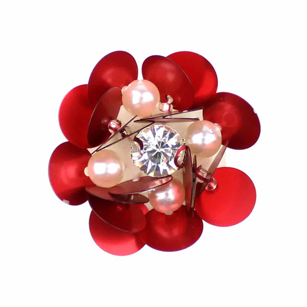 flor paillet 3 cm rojo