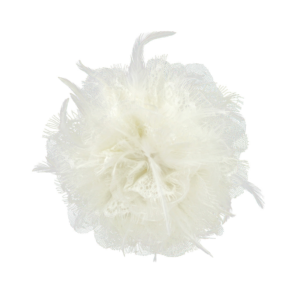 flor vintage 15 cm crudo