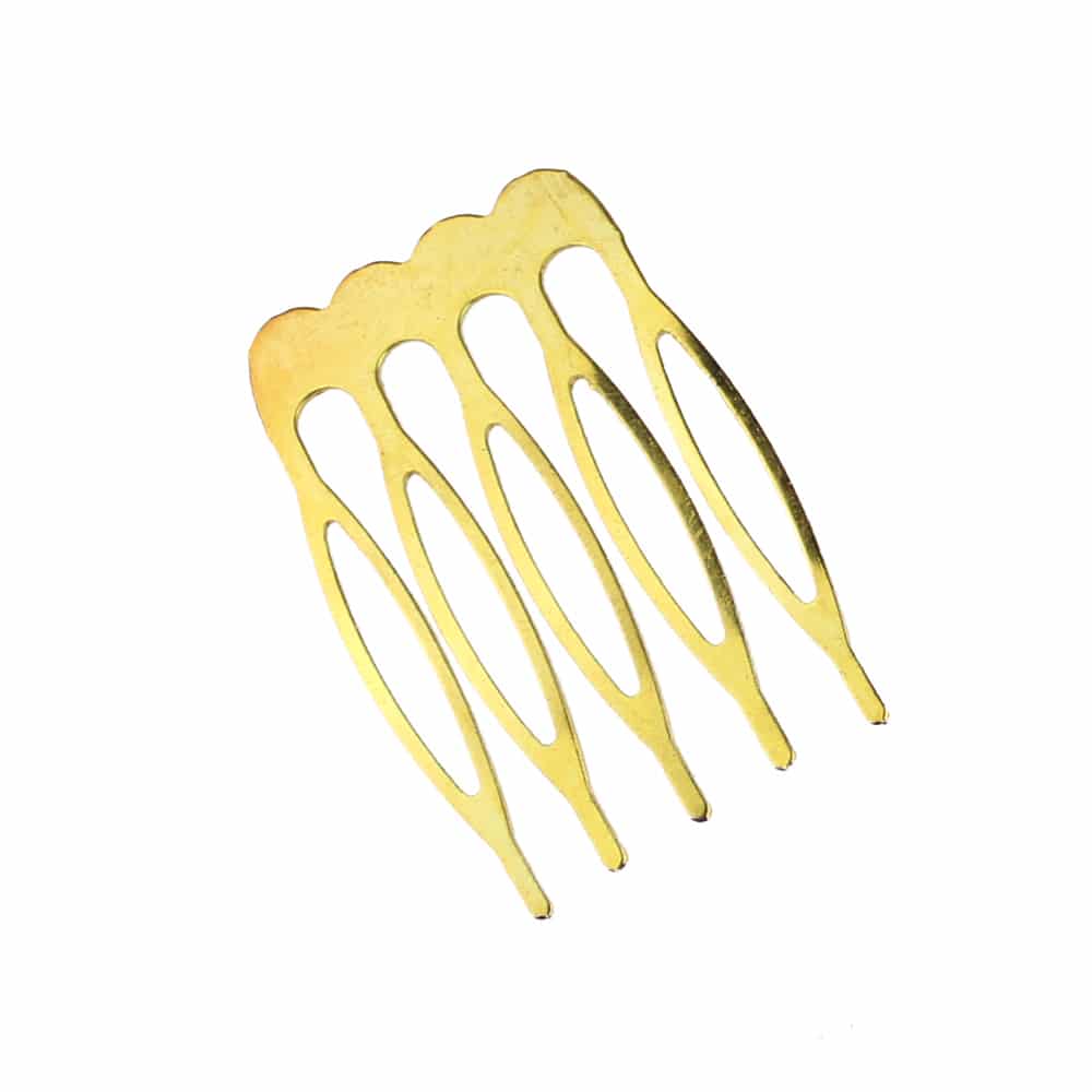 peina metal 5 dientes oro