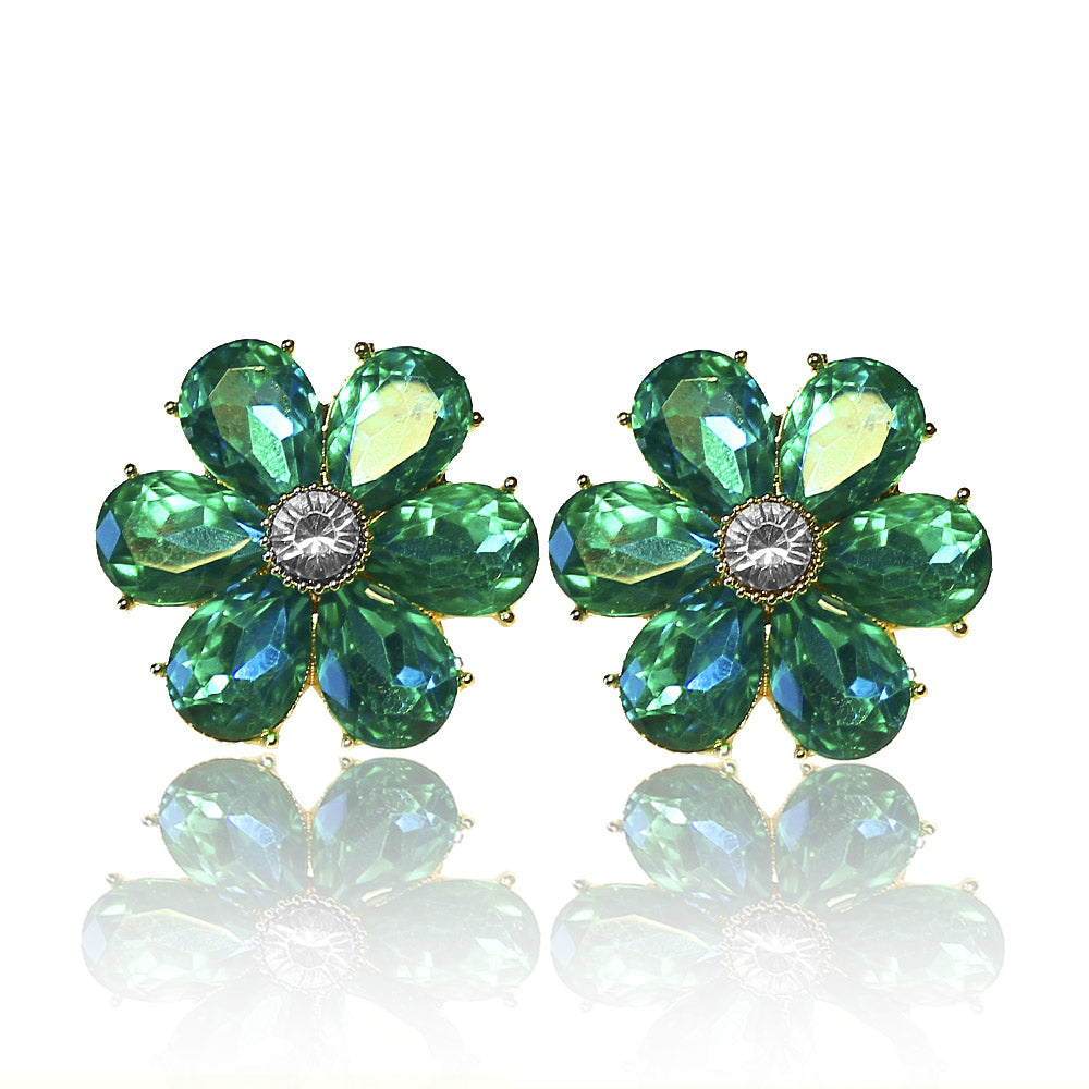 pendientes macarena verde esmeralda
