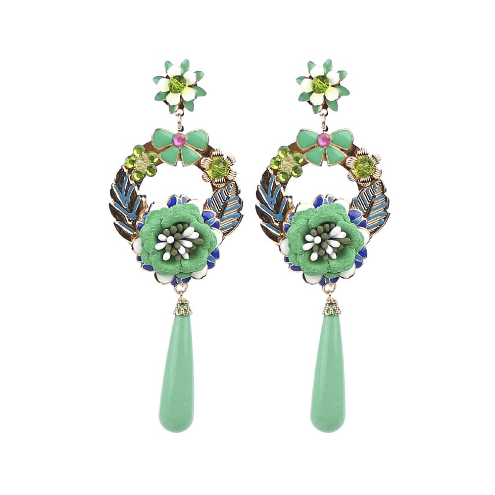 pendientes maricruz verde agua