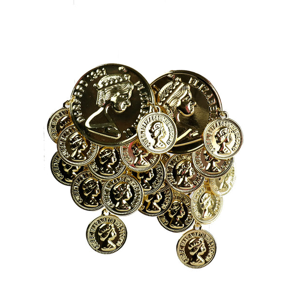 maxi pendiente monedas oro