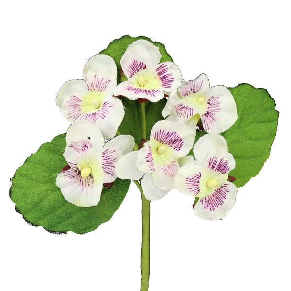 ramillete 6 flores blanco roto