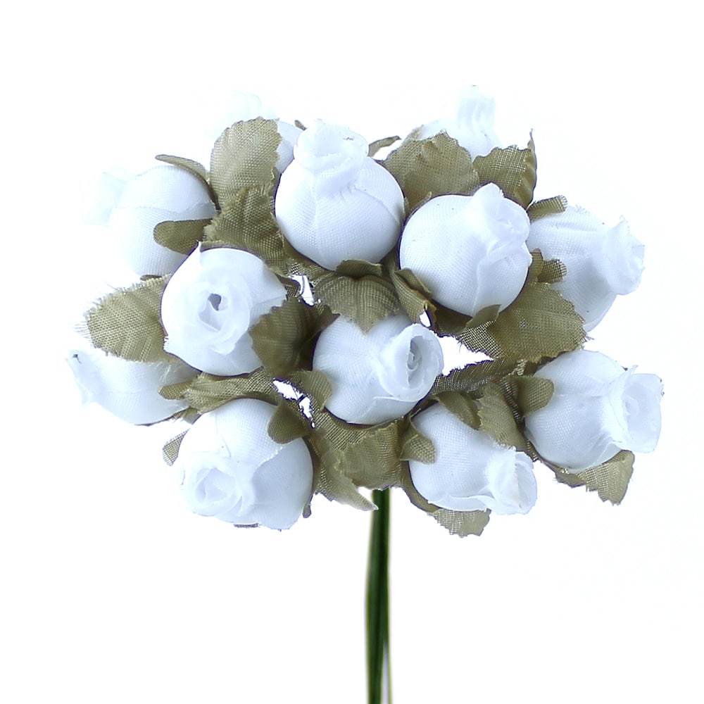 ramillete capullos de rosas blanco y verde
