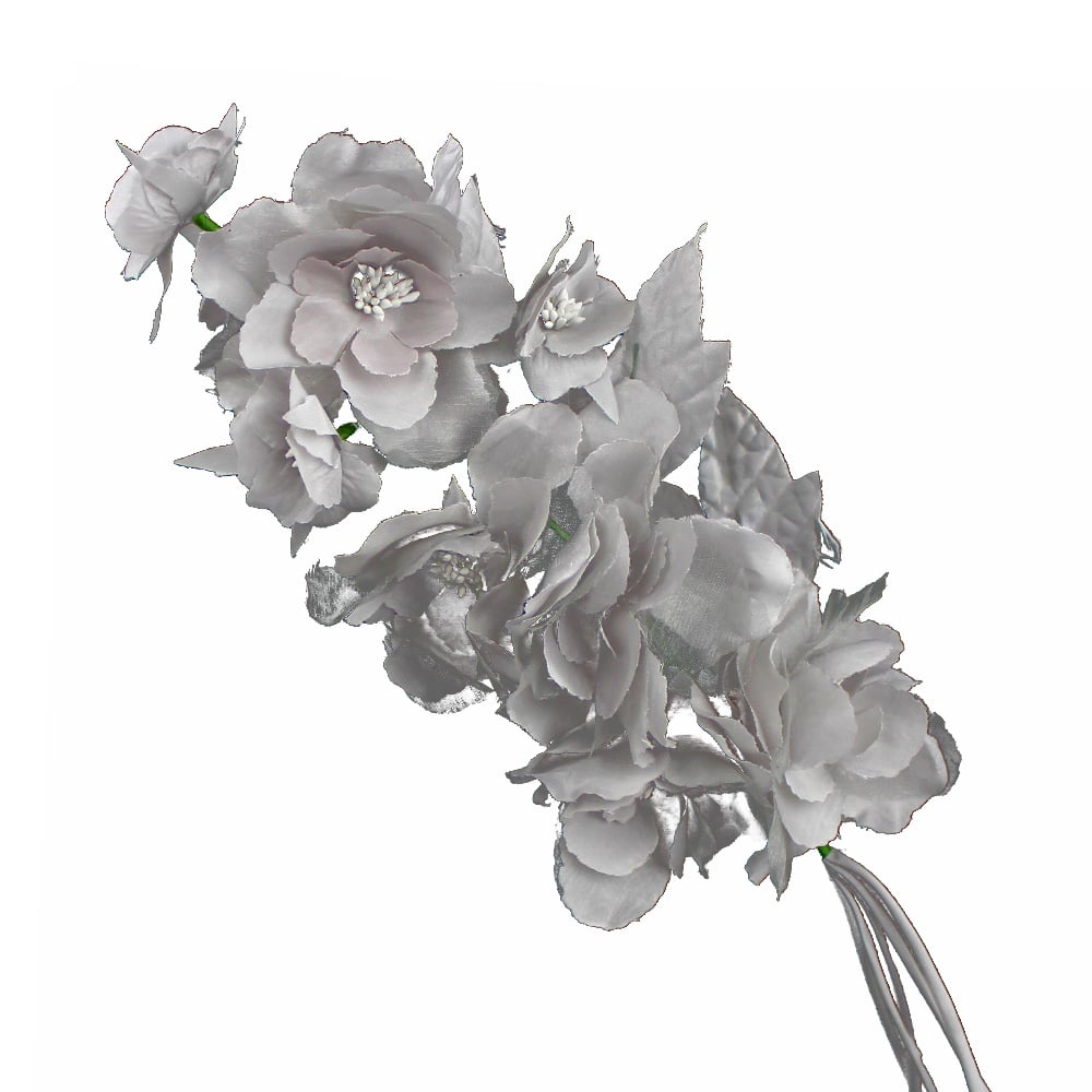 ramillete cleo gris plata