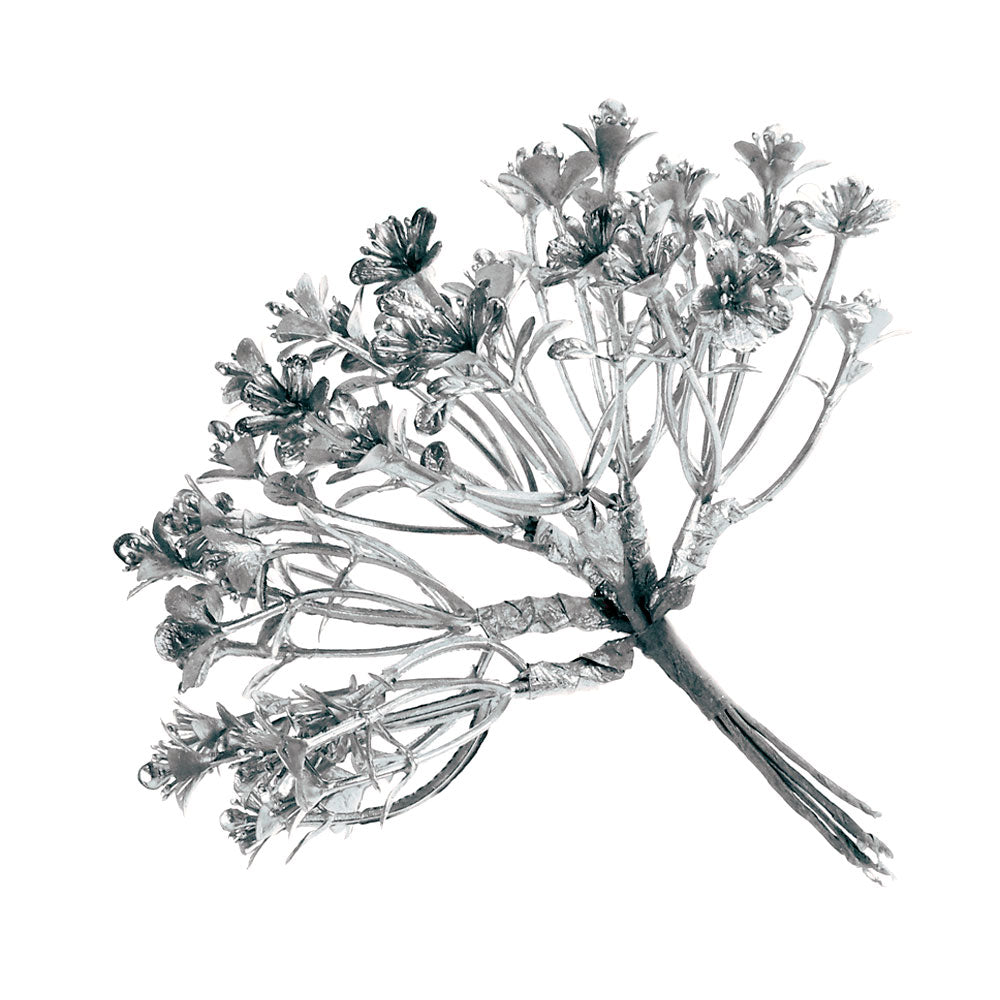florecilla metalizada plata
