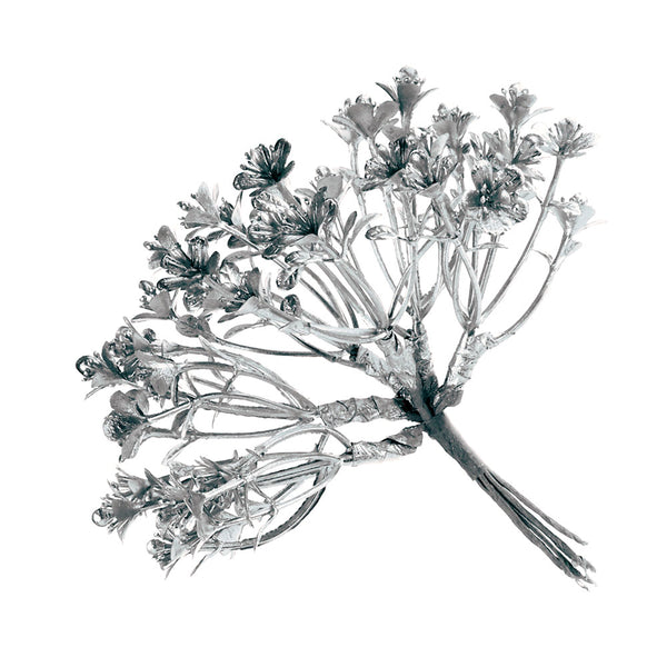 florecilla metalizada plata