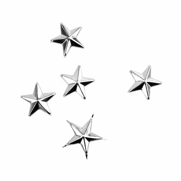 tacha estrella (5 unidades) plata
