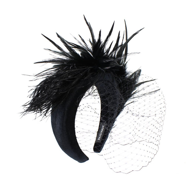 tocado turbante de plumas 1