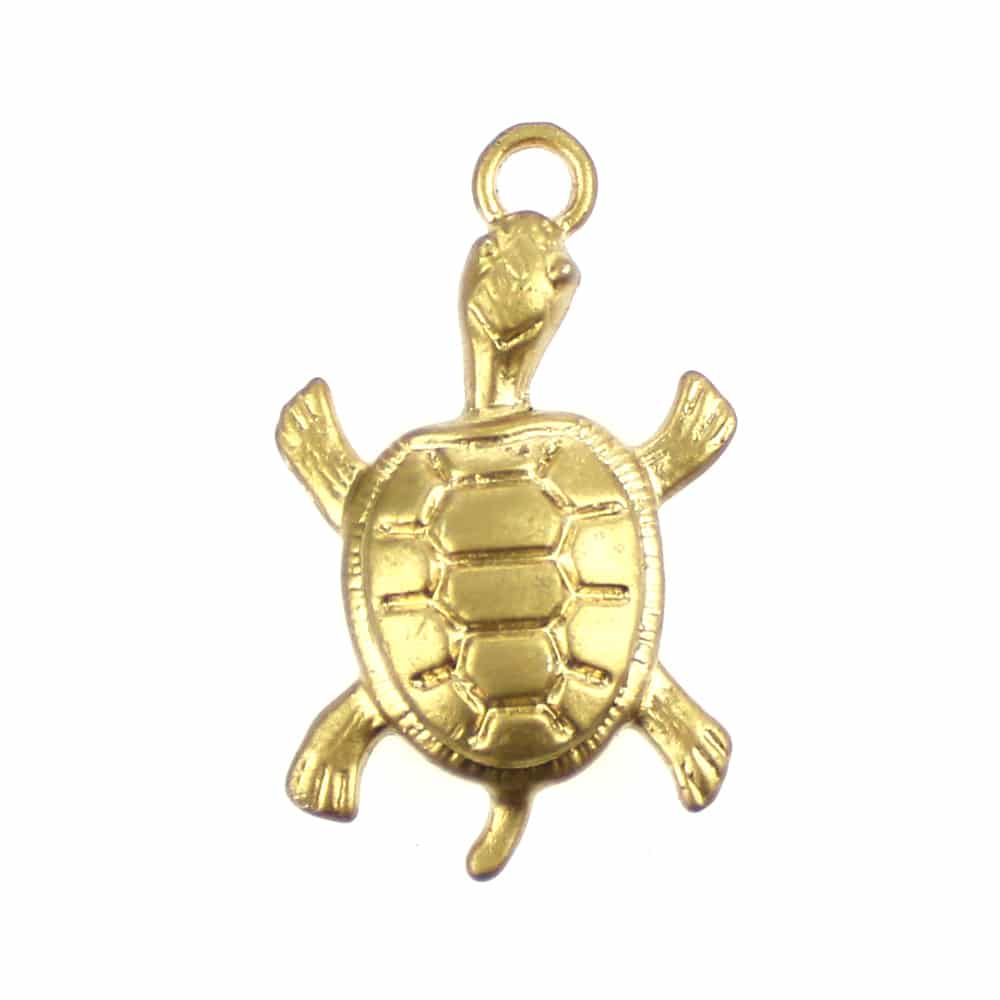 tortuga de laton oro