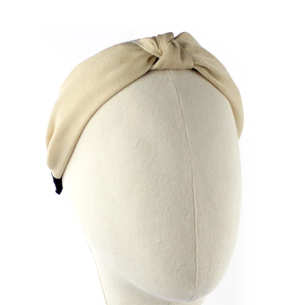 turbante diadema seda crudo