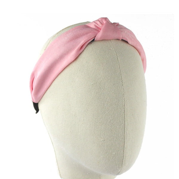 turbante diadema seda rosa medio