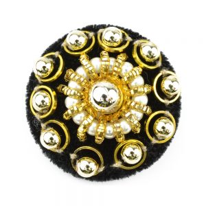 Botón oro y perla 40 mm oro