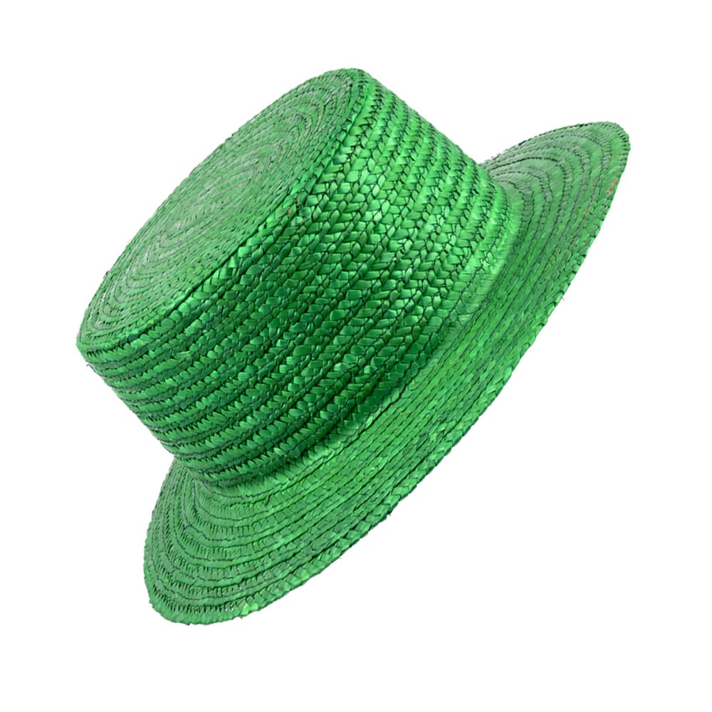 sombrero canotier en color verde