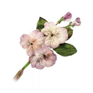 Flores de terciopelo 14×9 cm malva