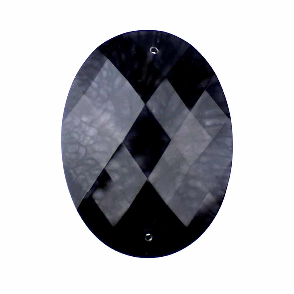 Aplicación oval marmoleada 30×40 mm negro