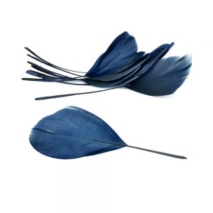 Bolsa plumas antena 15 cm azul marino