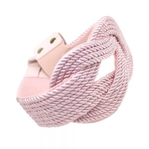 Cinturón de cordón trenzado rosa
