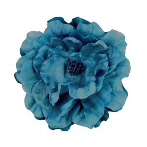 Flor Lucía 16 cm azul petróleo