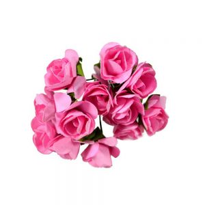 Pack 3 Ramillete mini rosas fucsia