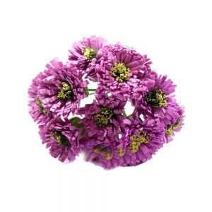 Ramillete 12 flores margarita 10×7 cm malva