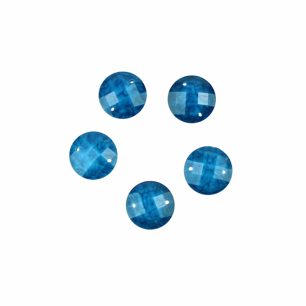 aplicacion circular marmoleada 12 mm azul azafata