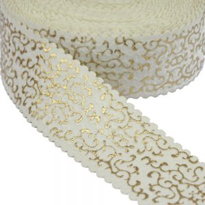 cinta elastica arabe blanco y oro