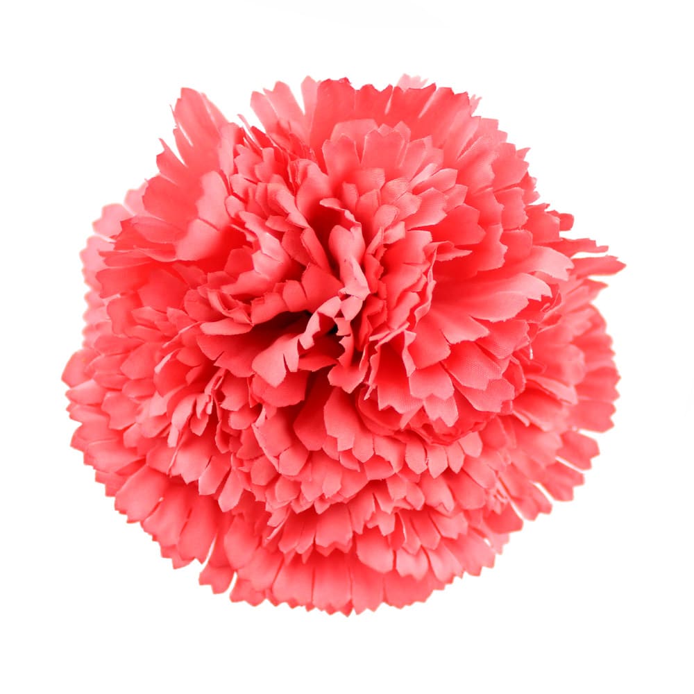 flor clavel 12 cm coral