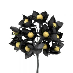 ramillete 12 flores 10×8 cm negro