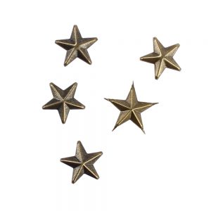 tacha estrella (5 unidades) oro viejo
