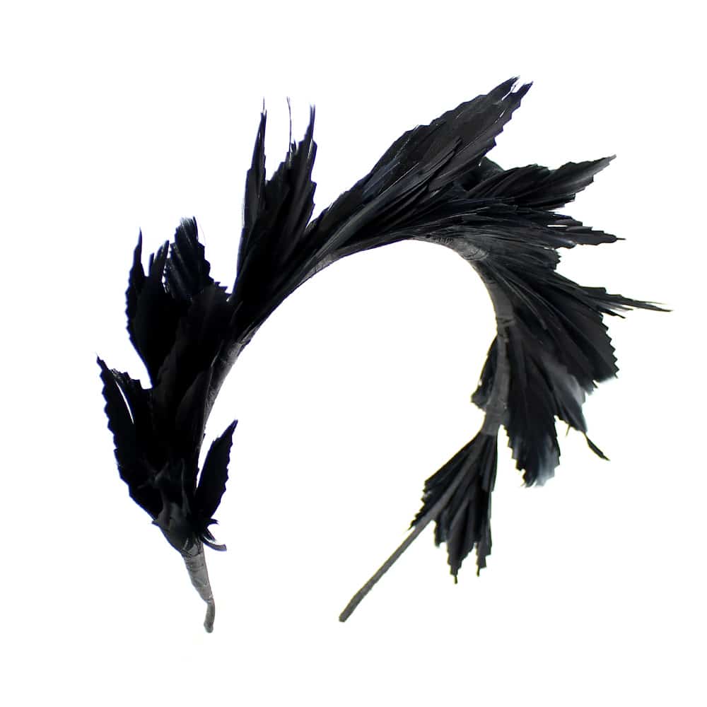 tiara de pluma susan negro
