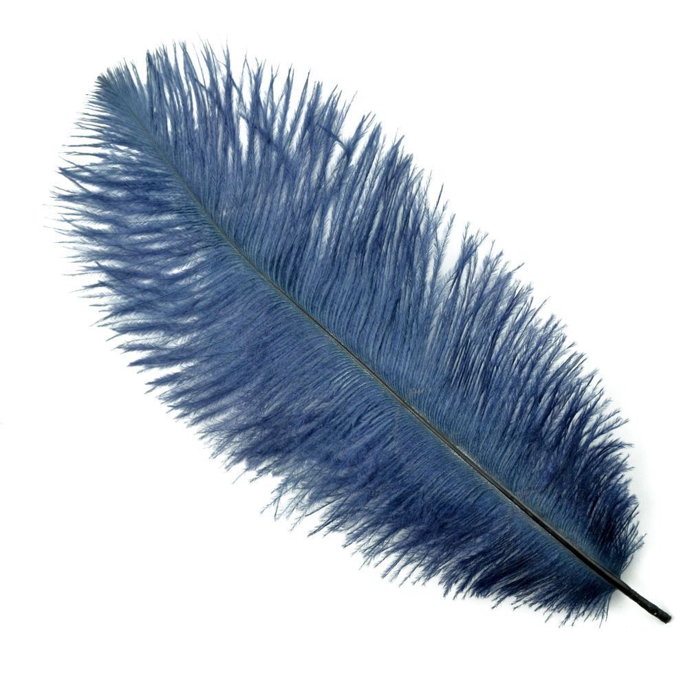 Pluma de avestruz Azul