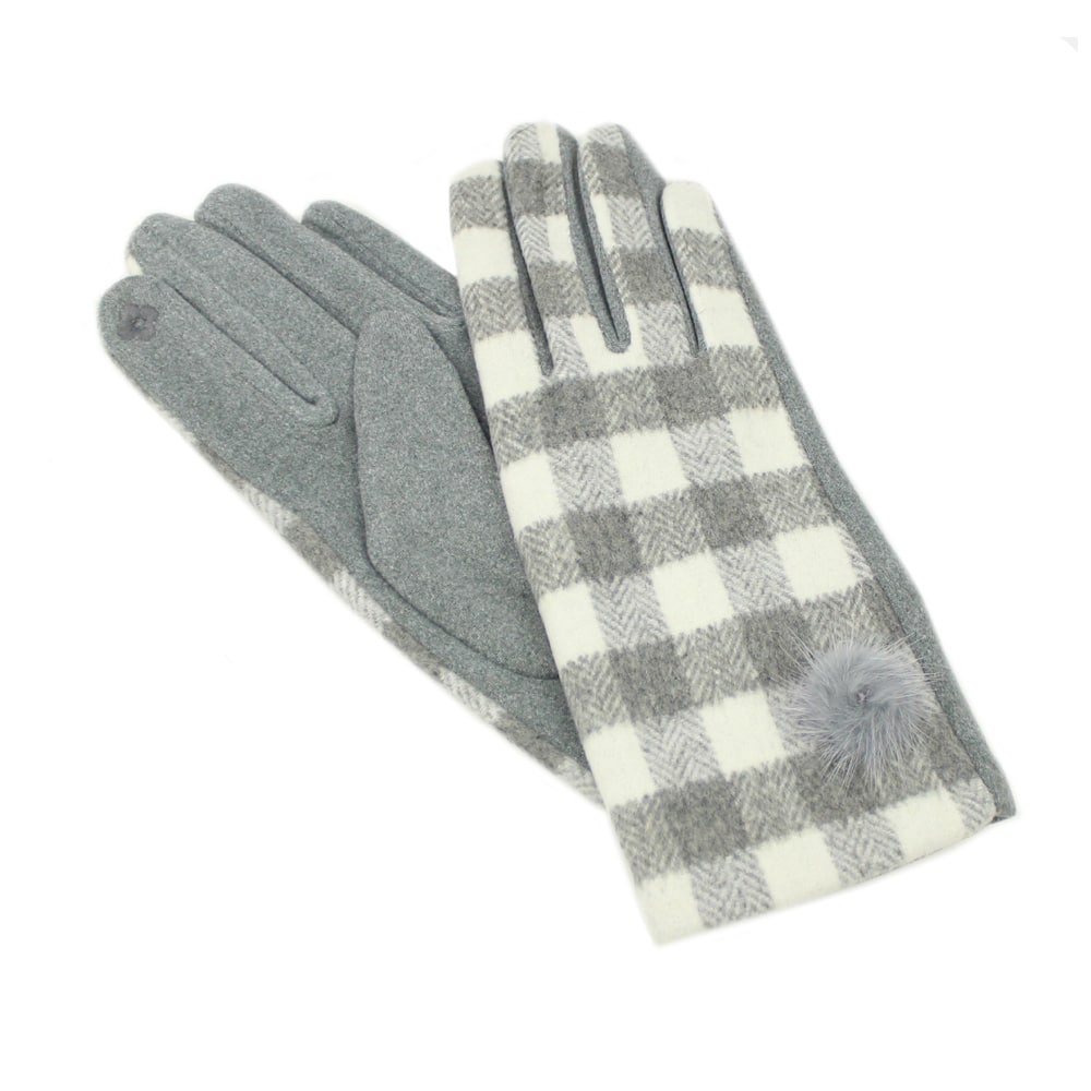 guantes cortos gris