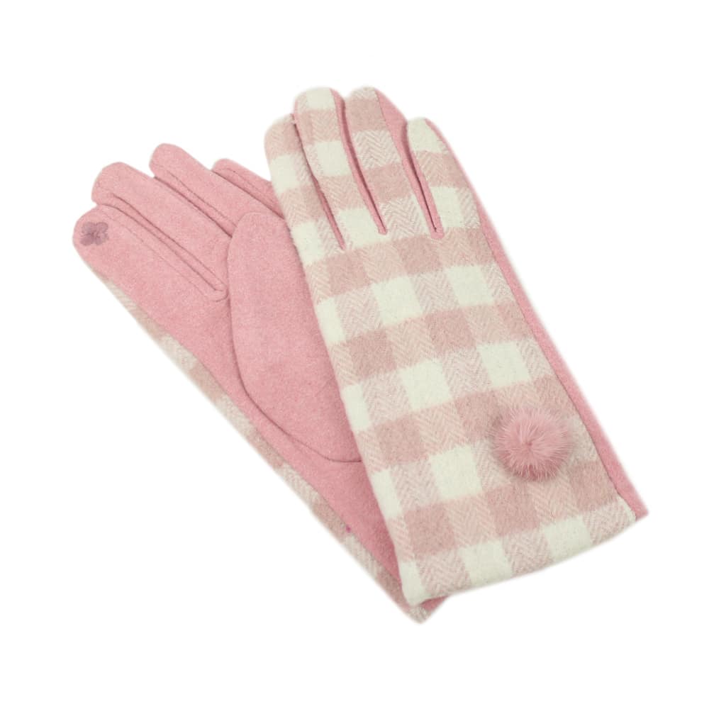 guantes cortos rosa